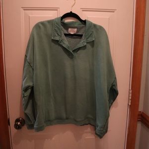 green polo sweatshirt